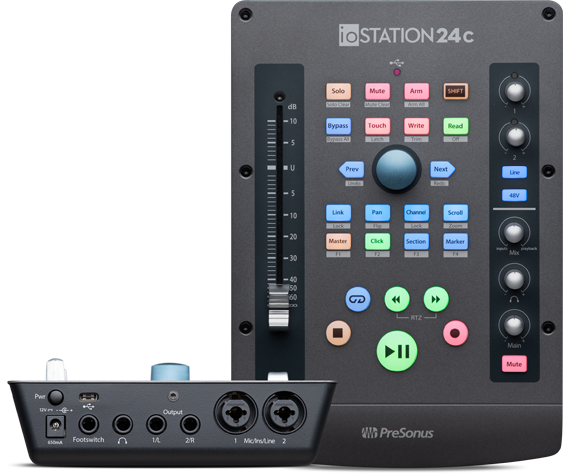 PreSonus | ioStation 24c - 192kHzオーディオI/O & DAWコントローラー 