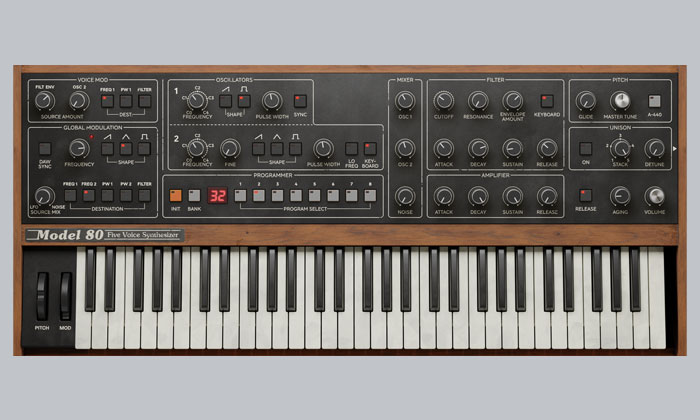 クリックしてModel 80 Five Voice Synthesizerを表示