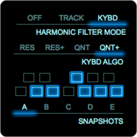 Zynaptiq ADAPTIVERB Harmonic Contour Filter Keyboard Modeパラメーター