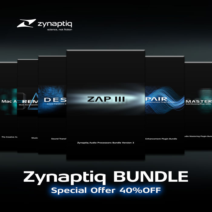 Zynaptiq全バンドルを40%OFFでGETする